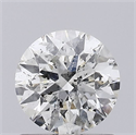 Natural Diamond 1.02 Carats, Round with Excellent Cut, G Color, I1 Clarity and Certified by IGI