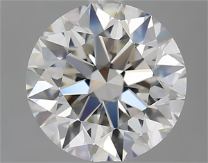 Picture of Natural Diamond 2.71 Carats, Round with Excellent Cut, H Color, VVS2 Clarity and Certified by IGI
