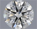 Natural Diamond 0.61 Carats, Round with Excellent Cut, I Color, VVS2 Clarity and Certified by IGI