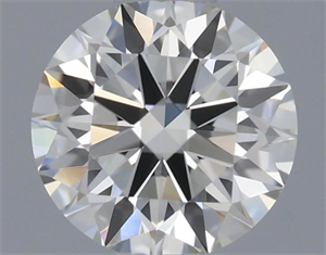 Picture of Natural Diamond 0.61 Carats, Round with Excellent Cut, I Color, VVS2 Clarity and Certified by IGI