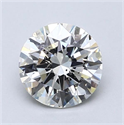 Natural Diamond 1.38 Carats, Round with Excellent Cut, H Color, SI2 Clarity and Certified by GIA