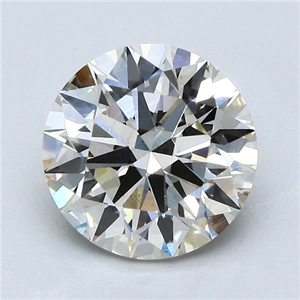 Picture of Natural Diamond 3.51 Carats, Round with Excellent Cut, K Color, VS2 Clarity and Certified by GIA