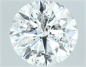 Natural Diamond 0.51 Carats, Round with Excellent Cut, F Color, I1 Clarity and Certified by IGI