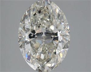Picture of Natural Diamond 4.01 Carats, Oval with  Cut, I Color, SI2 Clarity and Certified by IGI