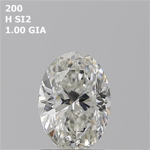 Foto Diamante Natural 1.00 quilates, Ovalado , Color H, claridad SI2 y certificado GIA de