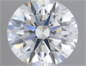 Natural Diamond 0.51 Carats, Round with Excellent Cut, F Color, VS2 Clarity and Certified by GIA
