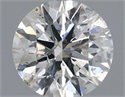 Natural Diamond 0.54 Carats, Round with Very Good Cut, G Color, I1 Clarity and Certified by IGI
