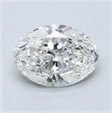 Natural Diamond 1.21 Carats, Oval with  Cut, F Color, SI2 Clarity and Certified by GIA