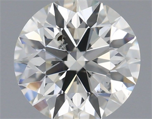 Picture of Natural Diamond 0.77 Carats, Round with Excellent Cut, K Color, SI2 Clarity and Certified by GIA