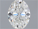 Natural Diamond 0.53 Carats, Oval with  Cut, F Color, VVS2 Clarity and Certified by GIA
