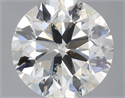 Natural Diamond 0.70 Carats, Round with Excellent Cut, J Color, SI2 Clarity and Certified by IGI