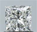 Natural Diamond 0.70 Carats, Princess with  Cut, H Color, SI1 Clarity and Certified by IGI