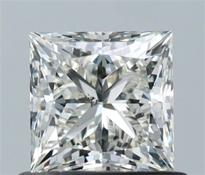 Picture of Natural Diamond 0.70 Carats, Princess with  Cut, H Color, SI1 Clarity and Certified by IGI