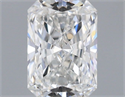 Natural Diamond 0.50 Carats, Radiant with  Cut, F Color, VVS2 Clarity and Certified by GIA