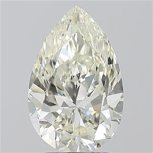 Picture of Natural Diamond 2.50 Carats, Pear with  Cut, I Color, VS2 Clarity and Certified by IGI