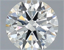 Natural Diamond 0.40 Carats, Round with Excellent Cut, J Color, SI1 Clarity and Certified by IGI