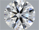 Natural Diamond 0.51 Carats, Round with Excellent Cut, H Color, SI1 Clarity and Certified by IGI