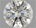 Natural Diamond 0.71 Carats, Round with Excellent Cut, J Color, SI1 Clarity and Certified by IGI
