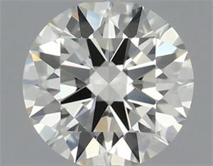 Picture of Natural Diamond 0.46 Carats, Round with Excellent Cut, J Color, VVS2 Clarity and Certified by IGI