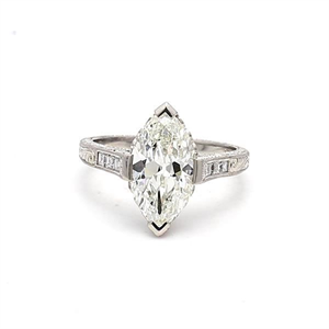 Picture of Natural Diamond 3.01 Carats, Marquise with  Cut, I Color, VS2 Clarity and Certified by GIA