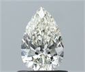 Natural Diamond 0.60 Carats, Pear with  Cut, J Color, VVS2 Clarity and Certified by IGI