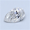 Natural Diamond 0.71 Carats, Pear with  Cut, F Color, SI1 Clarity and Certified by GIA