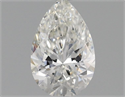 Natural Diamond 0.55 Carats, Pear with  Cut, H Color, SI1 Clarity and Certified by GIA