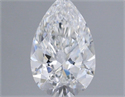 Natural Diamond 0.40 Carats, Pear with  Cut, F Color, IF Clarity and Certified by GIA