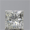 Natural Diamond 1.00 Carats, Princess with  Cut, K Color, SI2 Clarity and Certified by GIA
