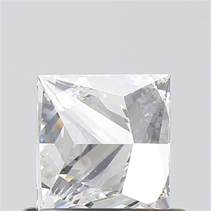 Picture of Natural Diamond 0.62 Carats, Princess with  Cut, E Color, VS1 Clarity and Certified by GIA