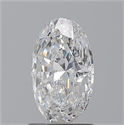 Natural Diamond 1.50 Carats, Oval with  Cut, E Color, I1 Clarity and Certified by IGI