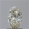 Natural Diamond 1.01 Carats, Oval with  Cut, K Color, SI1 Clarity and Certified by IGI