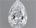 Natural Diamond 0.50 Carats, Pear with  Cut, D Color, SI1 Clarity and Certified by GIA