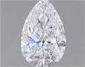 Natural Diamond 0.61 Carats, Pear with  Cut, D Color, VS2 Clarity and Certified by GIA