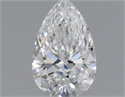 Natural Diamond 0.42 Carats, Pear with  Cut, D Color, VVS2 Clarity and Certified by GIA