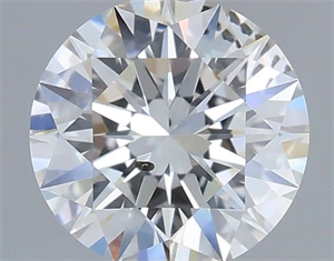 Picture of Natural Diamond 0.57 Carats, Round with Excellent Cut, E Color, SI2 Clarity and Certified by GIA