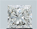 Natural Diamond 1.00 Carats, Princess with  Cut, H Color, VVS1 Clarity and Certified by IGI