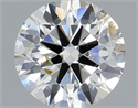 Natural Diamond 0.71 Carats, Round with Excellent Cut, H Color, SI2 Clarity and Certified by IGI