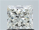 Natural Diamond 1.00 Carats, Princess with  Cut, I Color, VVS1 Clarity and Certified by IGI