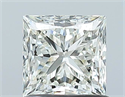 Natural Diamond 1.01 Carats, Princess with  Cut, I Color, VVS1 Clarity and Certified by IGI
