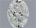 Natural Diamond 0.50 Carats, Oval with  Cut, J Color, SI1 Clarity and Certified by GIA