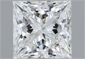 Natural Diamond 1.20 Carats, Princess with  Cut, F Color, VVS1 Clarity and Certified by IGI
