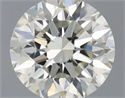 Natural Diamond 0.59 Carats, Round with Excellent Cut, J Color, VVS2 Clarity and Certified by IGI
