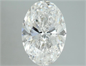 Natural Diamond 3.14 Carats, Oval with  Cut, F Color, SI2 Clarity and Certified by GIA