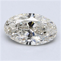 Natural Diamond 1.20 Carats, Oval with  Cut, J Color, SI2 Clarity and Certified by GIA