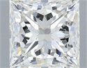 Natural Diamond 0.90 Carats, Princess with  Cut, H Color, VVS1 Clarity and Certified by IGI