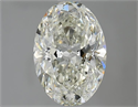 Natural Diamond 2.06 Carats, Oval with  Cut, K Color, I1 Clarity and Certified by GIA