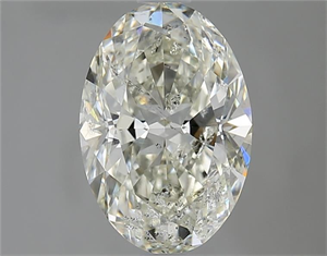 Picture of Natural Diamond 2.06 Carats, Oval with  Cut, K Color, I1 Clarity and Certified by GIA