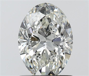 Picture of Natural Diamond 1.00 Carats, Oval with  Cut, H Color, VS2 Clarity and Certified by IGI