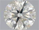 Natural Diamond 0.70 Carats, Round with Excellent Cut, J Color, I1 Clarity and Certified by IGI